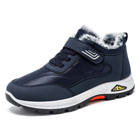 Damen Sportliche Winter-Sneaker mit Warmfutter und Klettverschluss EB