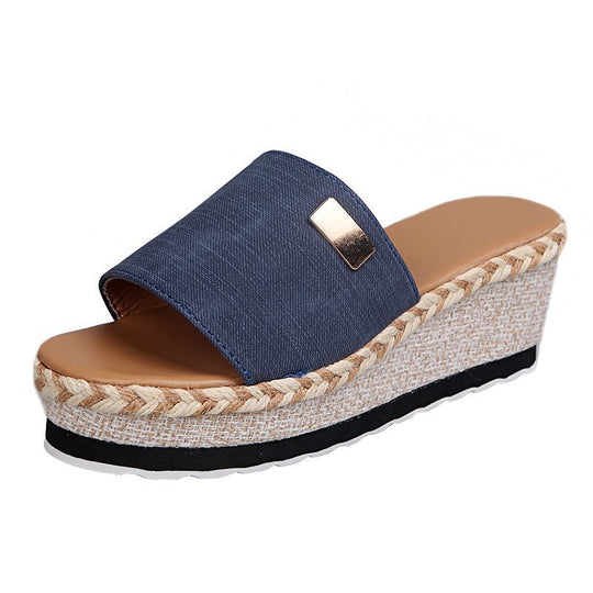 Damen Komfortable Keil-Sandalen EB