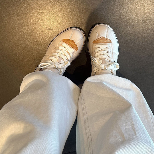 Damen lässige Sneakers im Retro-Stil mit hochwertiger Lederverarbeitung EB