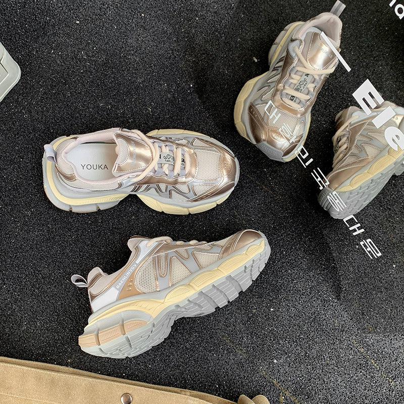 Damen sportliche Lauf Sneakers mit atmungsaktiver Mesh-Oberfläche und dämpfender Sohle EB