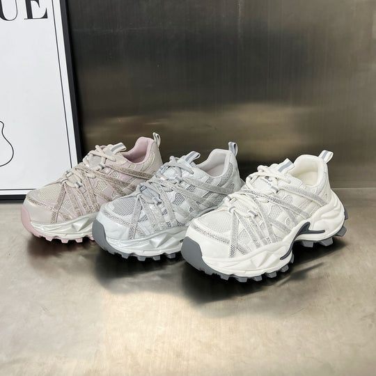 Damen Sportliche Trailrunning-Sneaker mit atmungsaktiver Mesh-Oberfläche und rutschfester Sohle EB