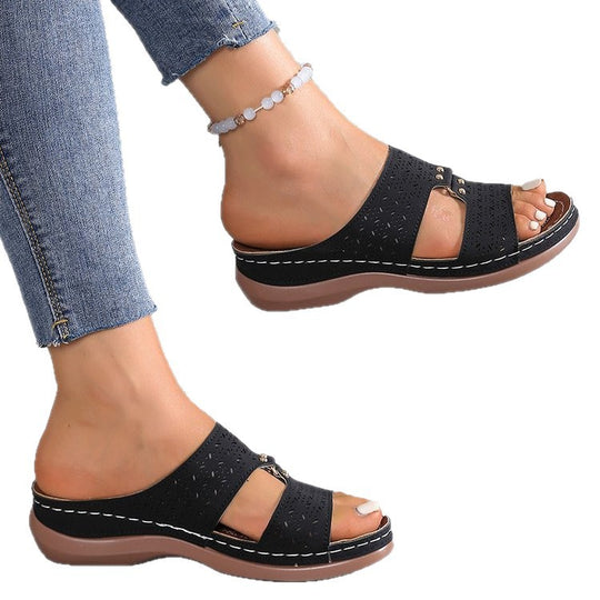 Damen Clogs mit modischem Lochdesign und komfortabler Fußbettung EB