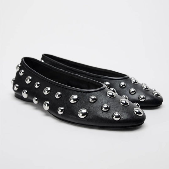 Damen Ballerinas mit modischen Metallakzenten EB