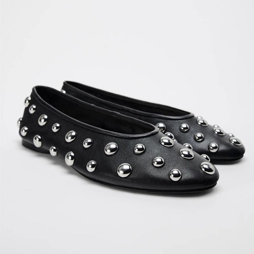 Damen Ballerinas mit modischen Metallakzenten EB