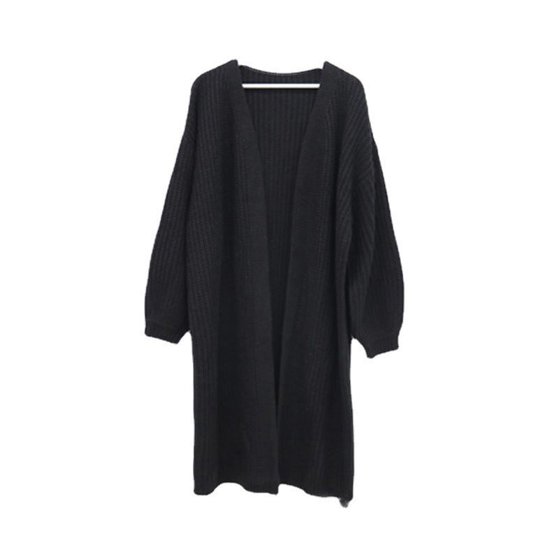 Damen Grober Strickcardigan mit offener Front und lässigem Schnitt EB