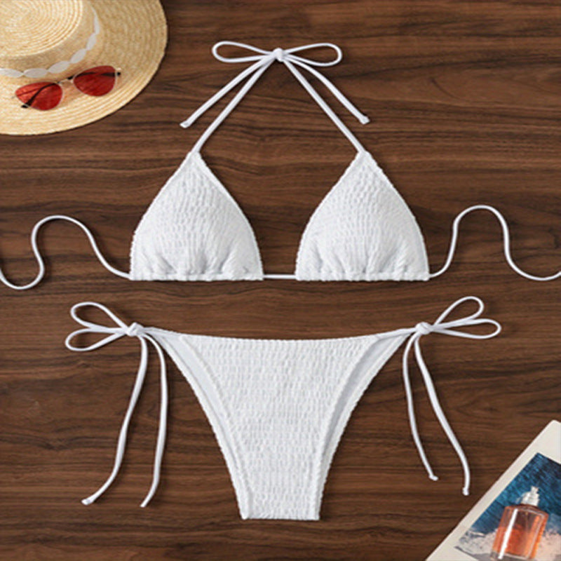 Damen Triangel-Bikini mit strukturierter Oberfläche EB