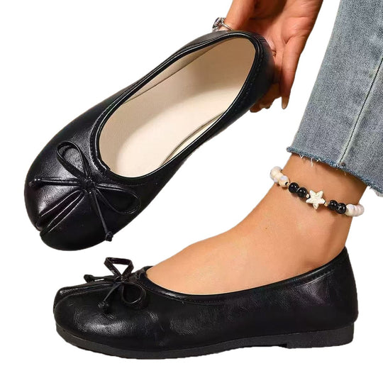 Damen Ballerinas mit eleganter Schleifenverzierung EB