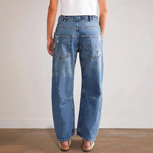 Damen Denim-Hosen mit großflächigen Taschen EB