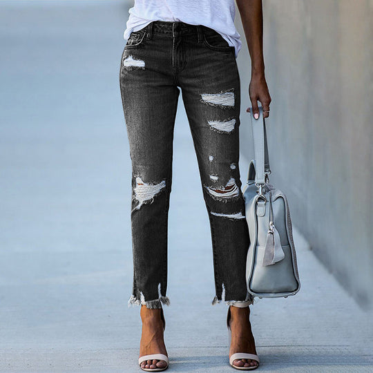 Damen destroyed Mom-Jeans EB