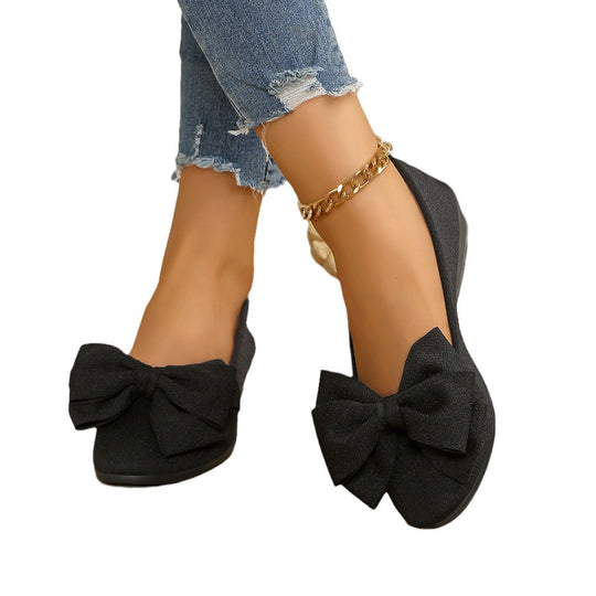 Damen elegante Ballerinas mit stilvoller Blumenapplikation EB