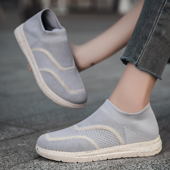 Damen Sportliche Strick-Sneaker mit flexiblem Obermaterial EB
