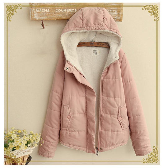 Damen gesteppte Kapuzenjacke mit kuscheligem Futter und praktischen Taschen EB