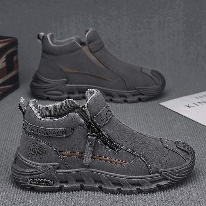 Damen Sportliche High-Top Sneakers mit praktischem Reißverschluss und isolierendem Innenfutter EB