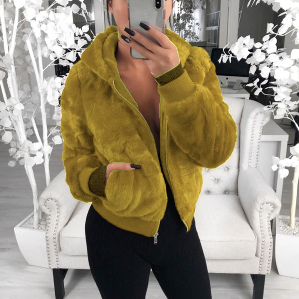 Damen Kunstfell Bomberjacke EB