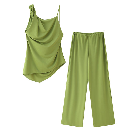 Damen Weite Palazzo-Hose mit elastischem Bund und fließendem Schnitt EB