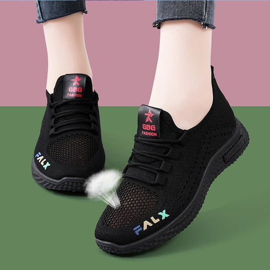 Damen Luftige Freizeitsneaker mit atmungsaktiver Mesh-Oberfläche EB