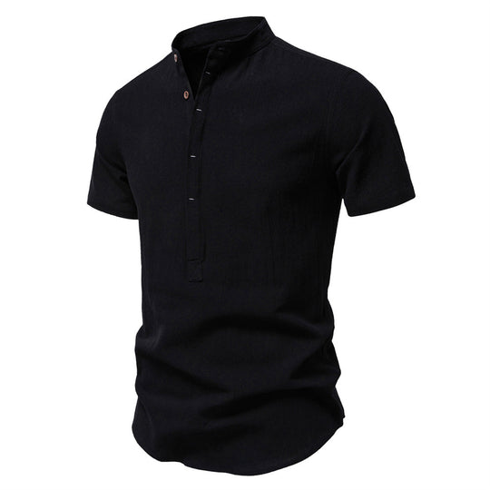 Herren Kurzarm Henley-Shirt mit praktischer Knopfleiste und modernem Design EB