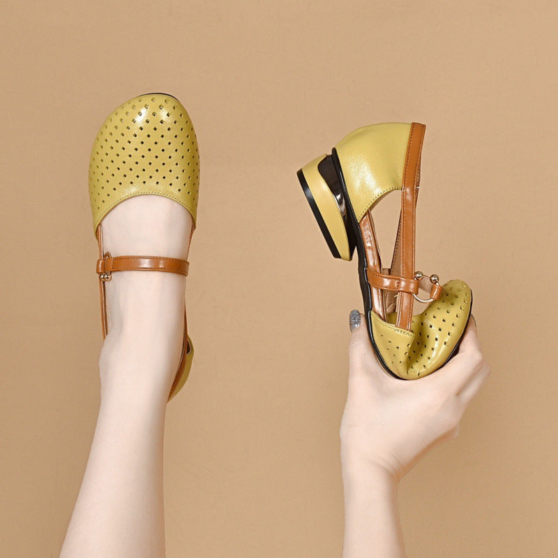 Damen Komfortable Ballerinas mit modischem Riemchen-Design EB