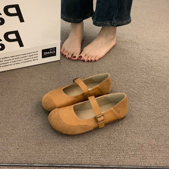 Damen komfortable Ballerinas mit modischem Riemchen und weichem Innenfutter EB