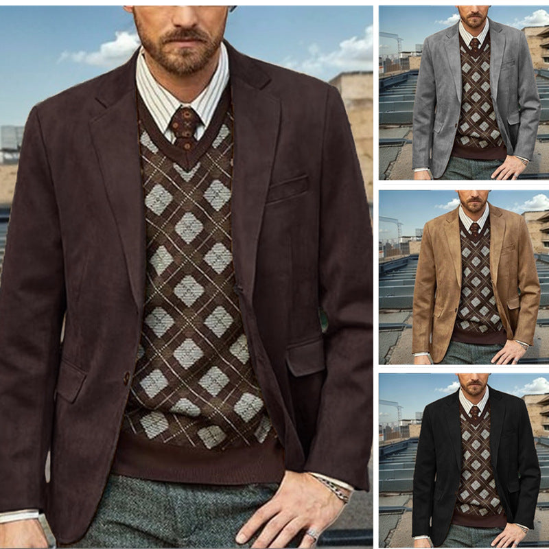 Herren modischer Anzugblazer aus feinster Wolle EB