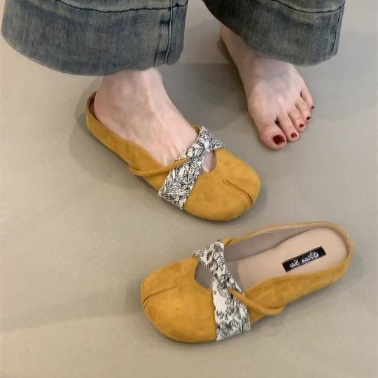 Damen Komfortable Mules mit dekorativem Obermaterial und ergonomischer Sohle EB