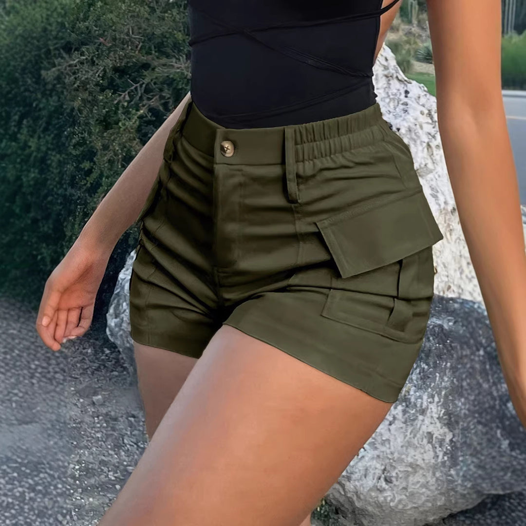 Damen Cargo-Shorts mit elastischem Bund und praktischen Seitentaschen EB