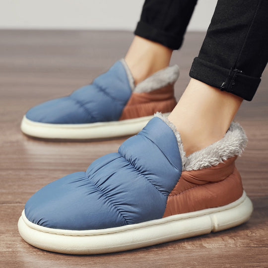 Damen Warmgefütterte Slipper mit rutschfester Sohle EB