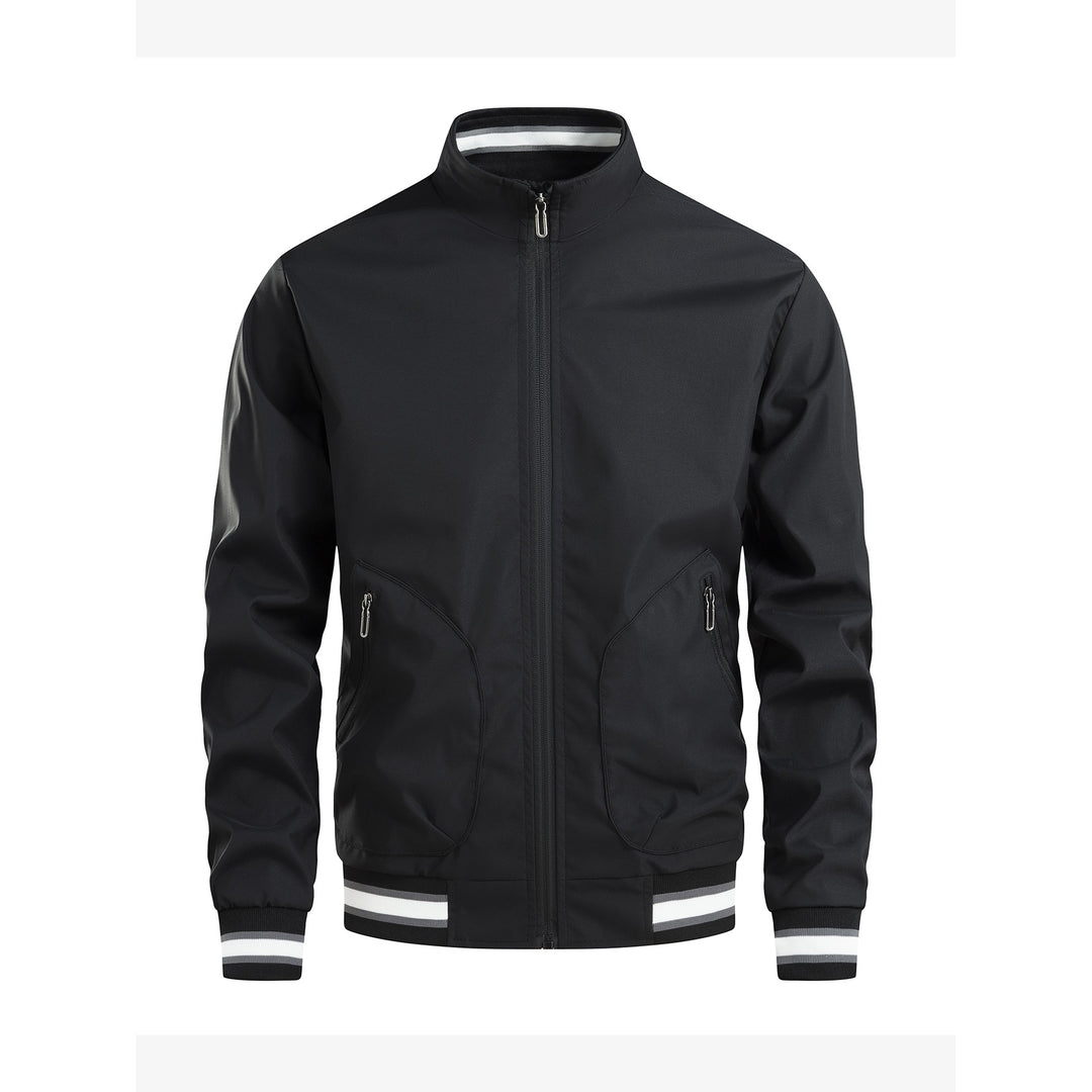 Herren sportliche Übergangsjacke mit hohem Kragen und praktischen Reißverschlusstaschen EB