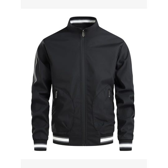 Herren sportliche Übergangsjacke mit hohem Kragen und praktischen Reißverschlusstaschen EB