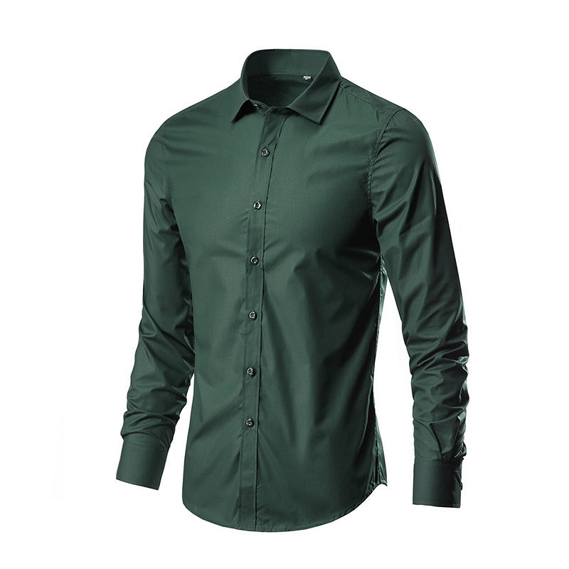 Herren nan Slim-Fit Businesshemd aus Stretch-Baumwollmix mit Kentkragen EB