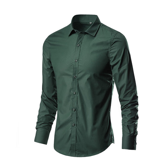 Herren nan Slim-Fit Businesshemd aus Stretch-Baumwollmix mit Kentkragen EB