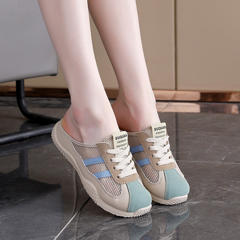 Damen Freizeit Sneakers mit atmungsaktiver Mesh-Oberfläche und rutschfester Sohle EB