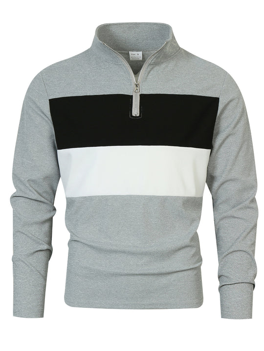 Herren Freizeitpullover mit modernem Reißverschluss EB