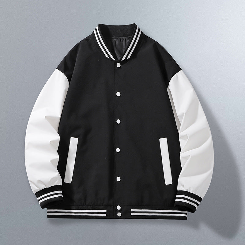 Damen lässige Bomberjacke mit modernen Kontrastärmel und funktionalen Taschen EB