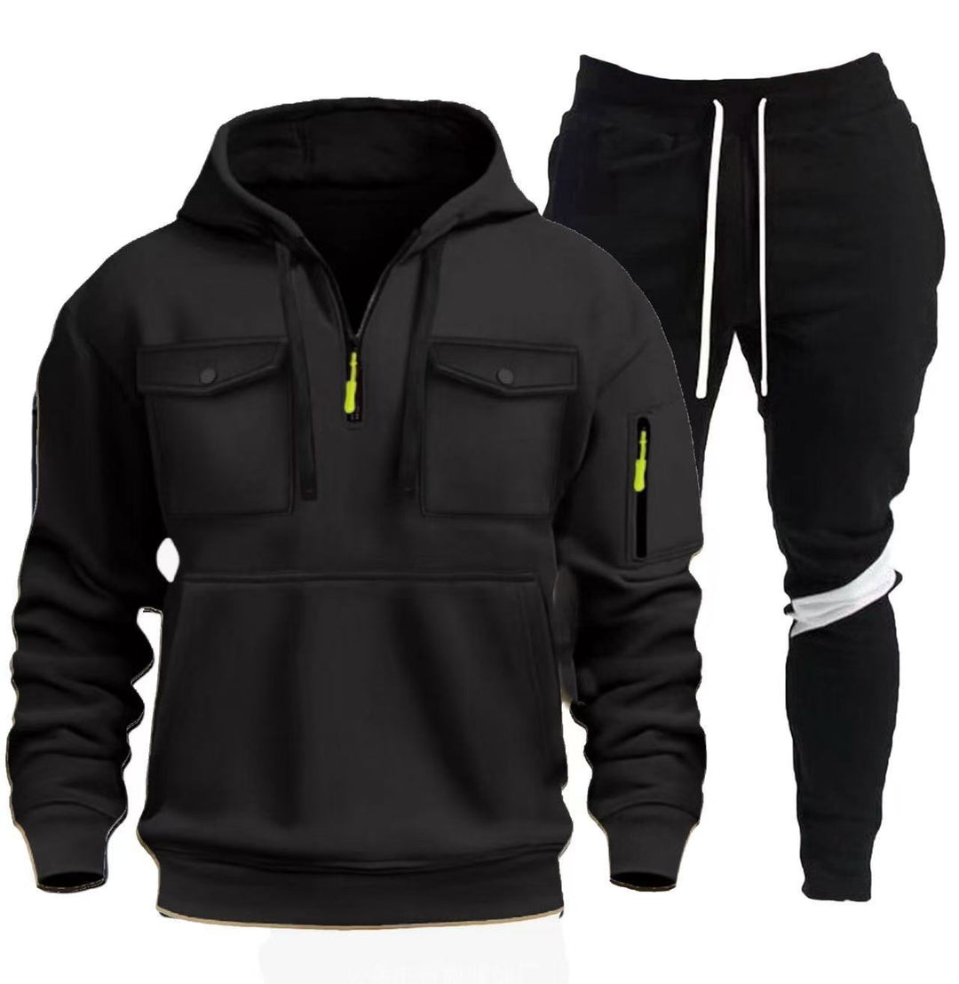 Herren praktische Kapuzenjacke mit Sporthose EB