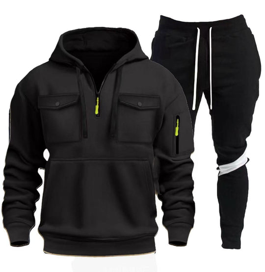 Herren praktische Kapuzenjacke mit Sporthose EB