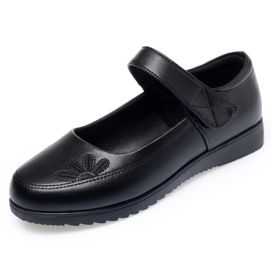 Damen elegante Mary Jane Schuhe mit modischem Riemen und bequemem Blockabsatz EB