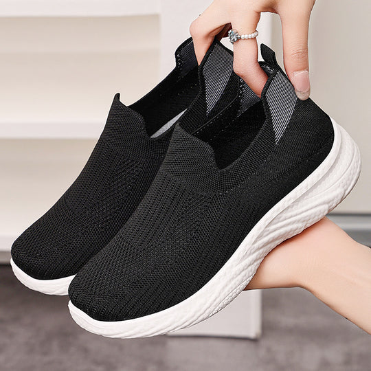 Damen Atmungsaktive Slip-On Sportschuhe mit flexiblem Sohlen-Design EB