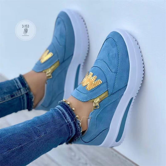 Damen Sneaker mit praktischem Reißverschluss und modischem Design EB