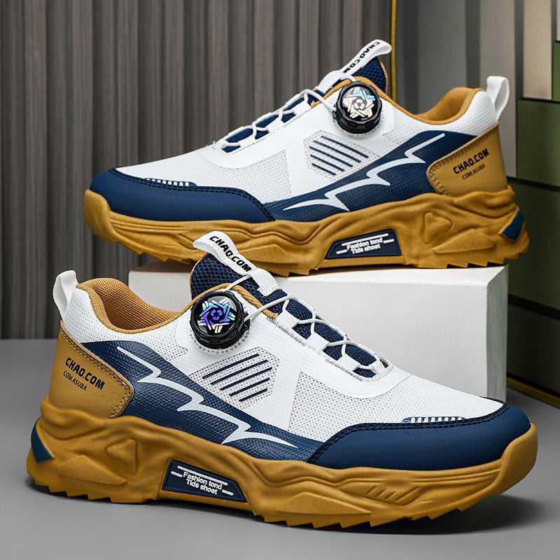 Herren robuste Outdoor-Chunky-Sneaker mit Drehverschluss, atmungsaktivem Strickoberteil und profiliertem Dämpfungssystem EB