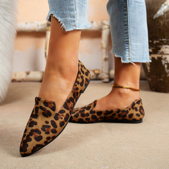 Damen Ballerinas im modernen Leopardenmuster EB