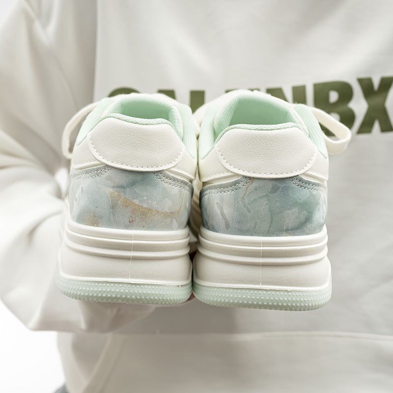Damen Sportliche Sneakers mit verspielt floralem Design und gepolsterter Sohle EB