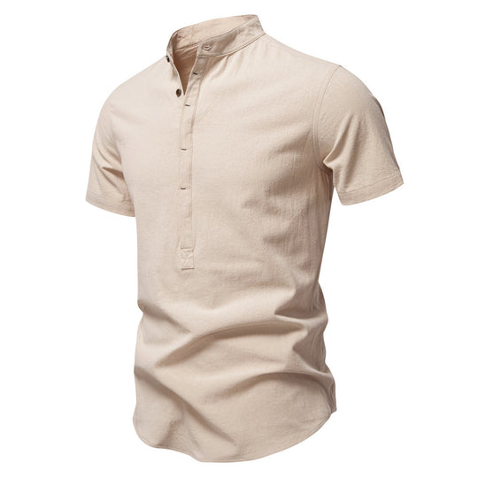 Herren Kurzarm Henley-Shirt mit praktischer Knopfleiste und modernem Design EB