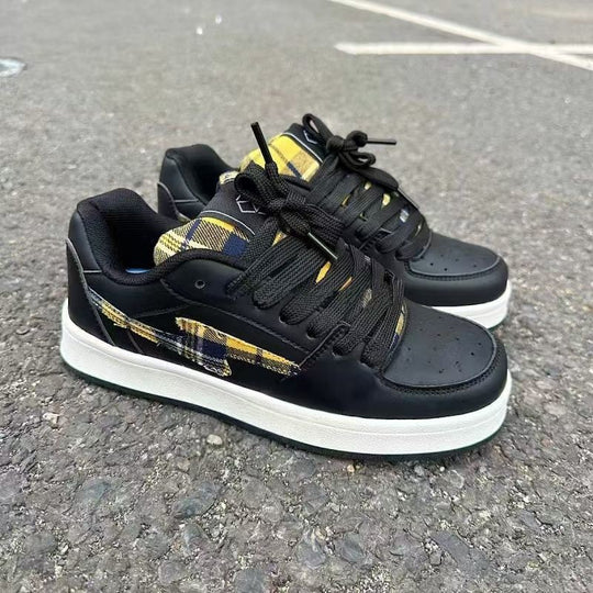 Damen Sneakers im modischen Karo-Design mit bequemer Dämpfung EB