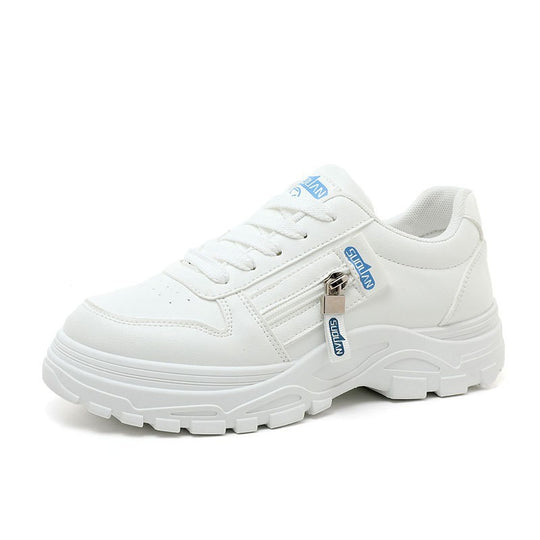 Damen Chunky Sneaker mit modischem Reißverschluss und rutschfester Sohle EB