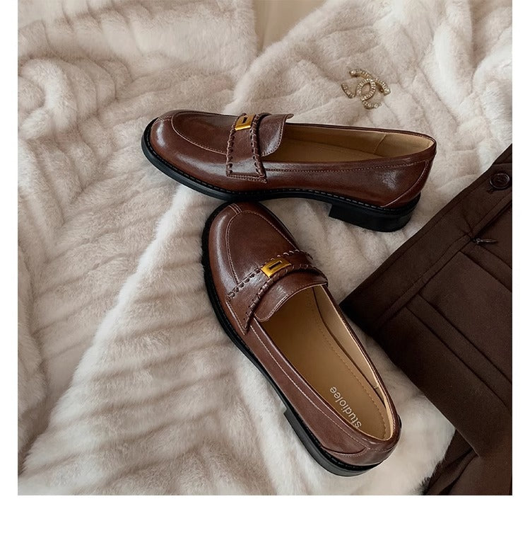 Damen Elegante Mokassins mit modischem Riemendetail EB