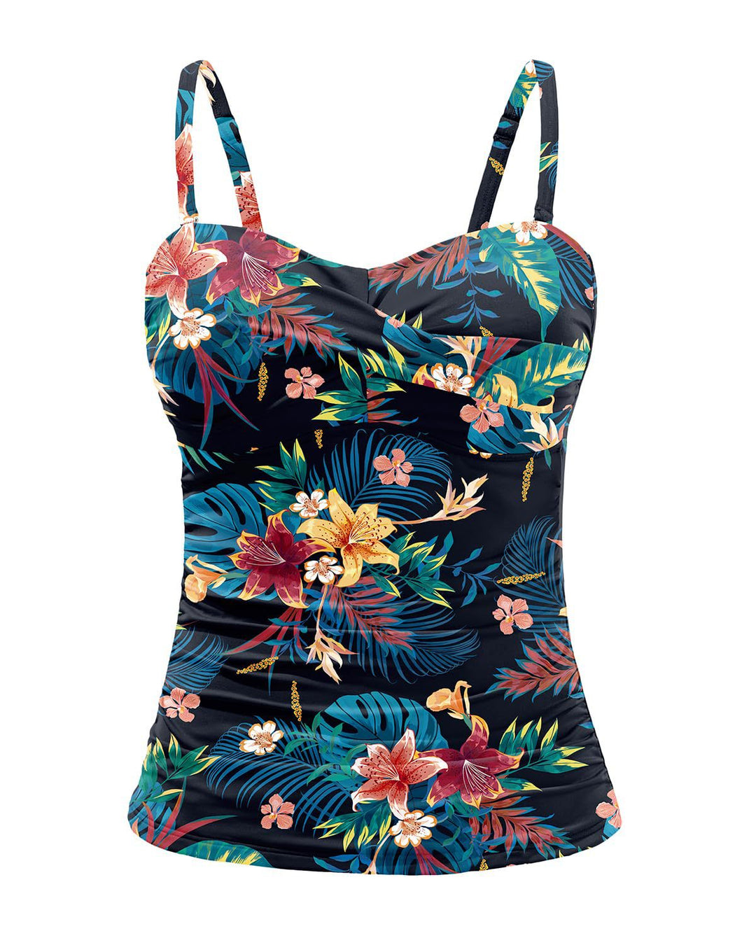 Damen Tankini mit raffiniertem Wickeldesign EB