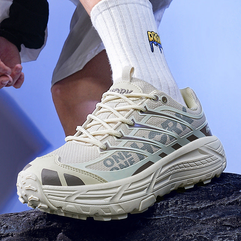 Herren technische Trailrunning-Sneaker mit stoßdämpfender Hohlkern-Zwischensohle verstärkter Zehenkappe und griffiger Offroad-Profilsohle EB