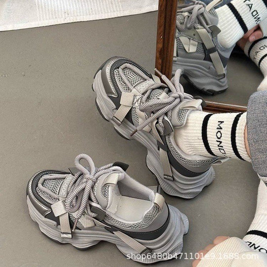 Damen Sportliche Sneakers mit atmungsaktivem Mesh-Obermaterial und stabiler Sohle EB