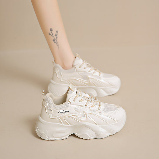 Damen Sportliche Chunky Sneakers mit atmungsaktivem Obermaterial und stabiler Sohle EB